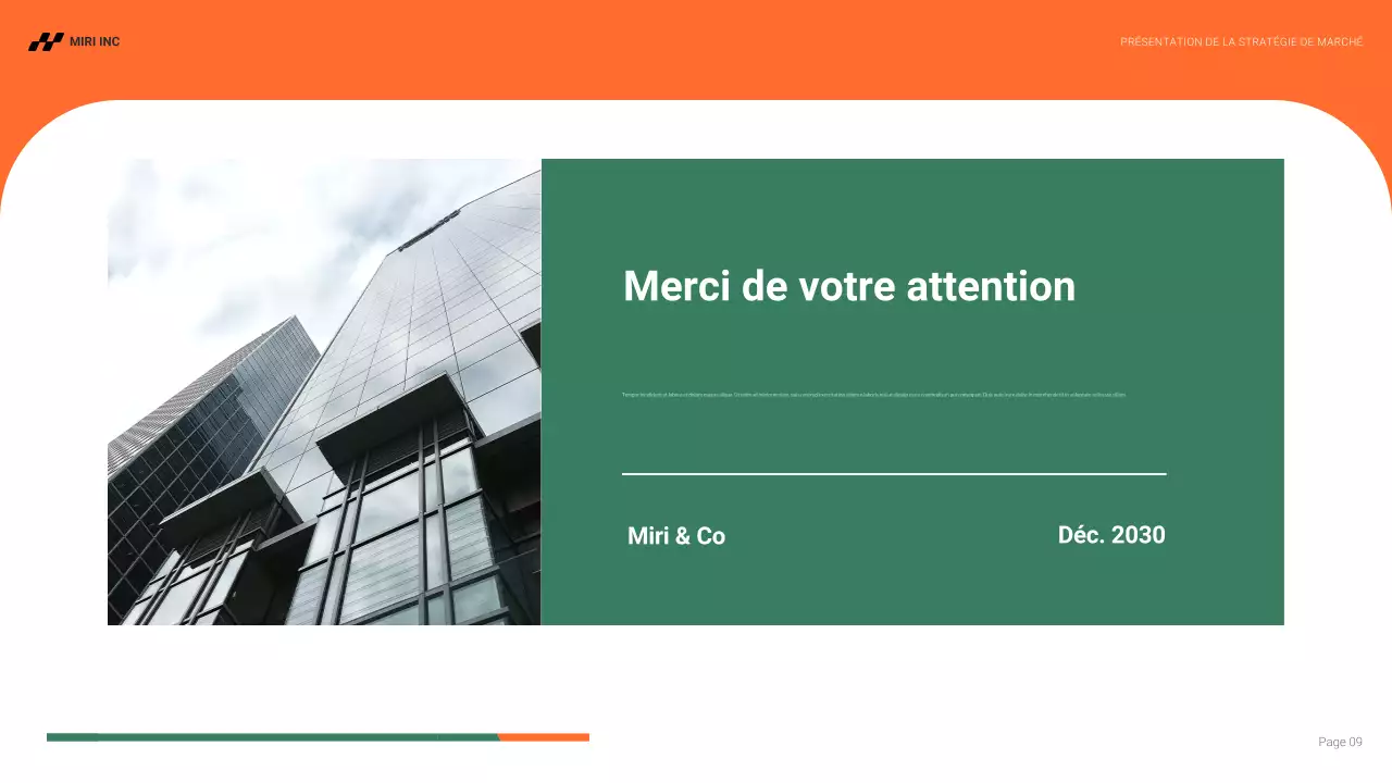 plan d'affaires orange modern