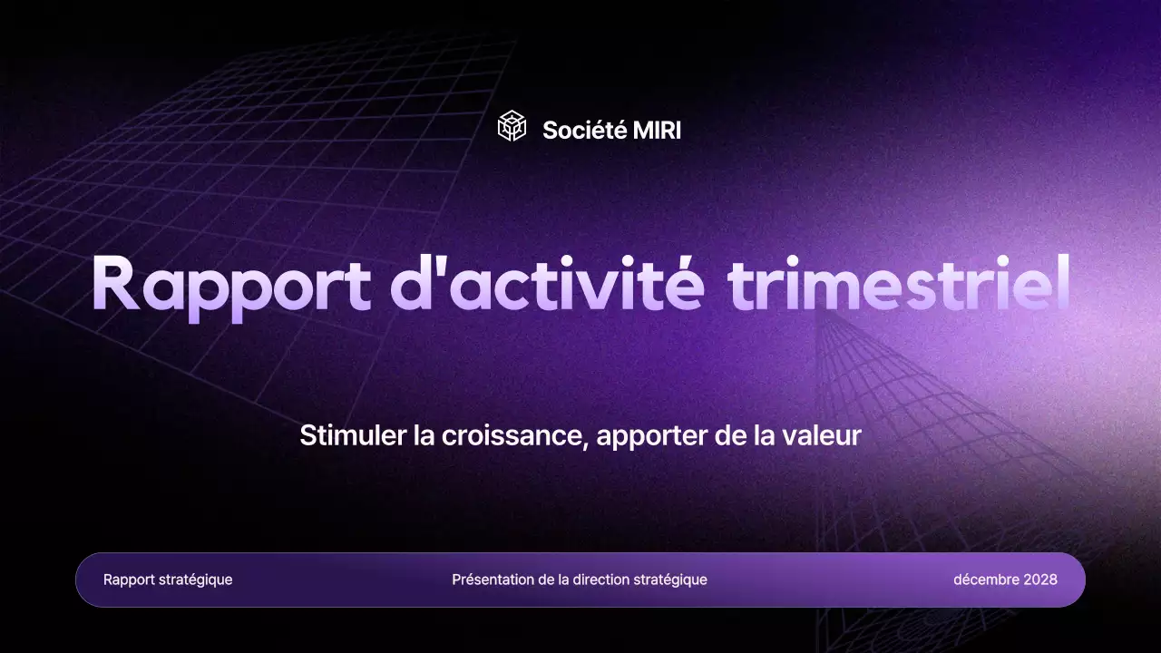 rapport d'activité moderne violet