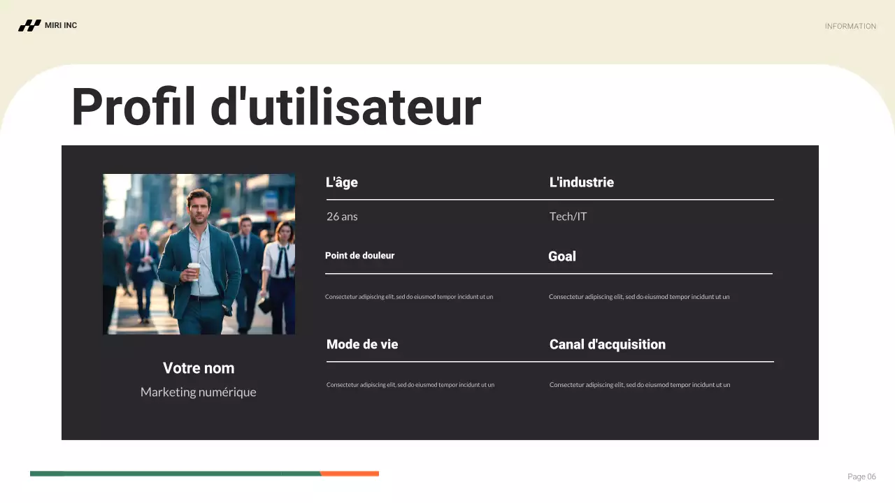 plan d'affaires orange modern