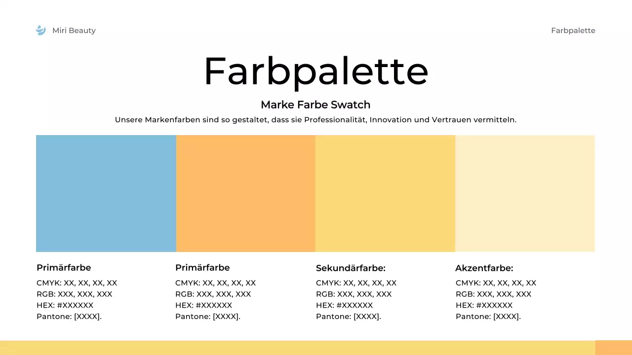 gelber moderner Markenleitfaden