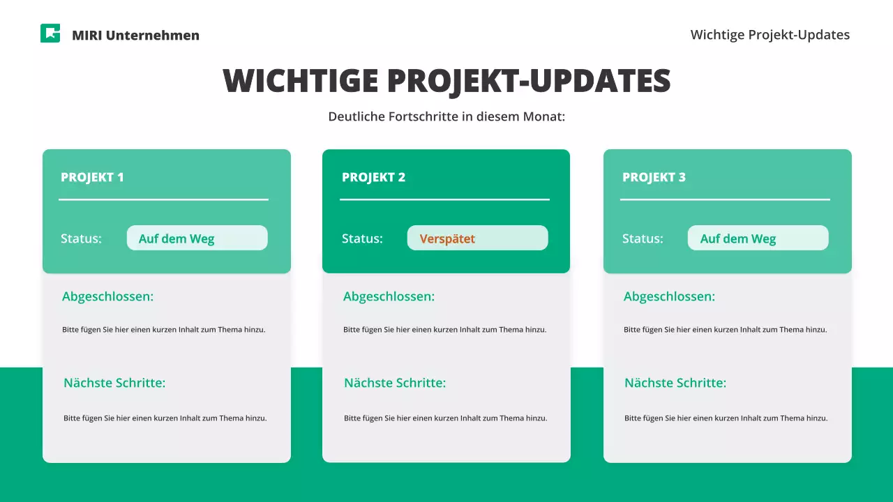 grüner moderner Geschäftsbericht