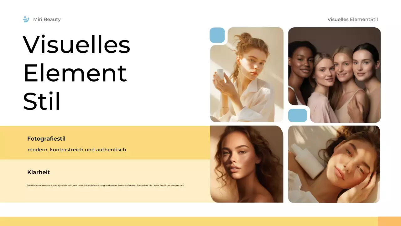 gelber moderner Markenleitfaden