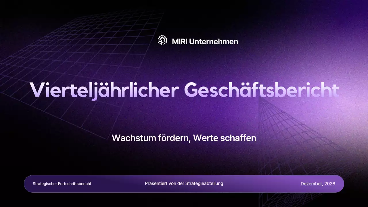 lila moderner Geschäftsbericht