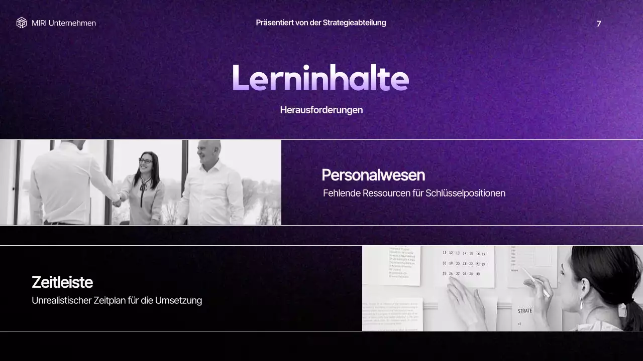 lila moderner Geschäftsbericht