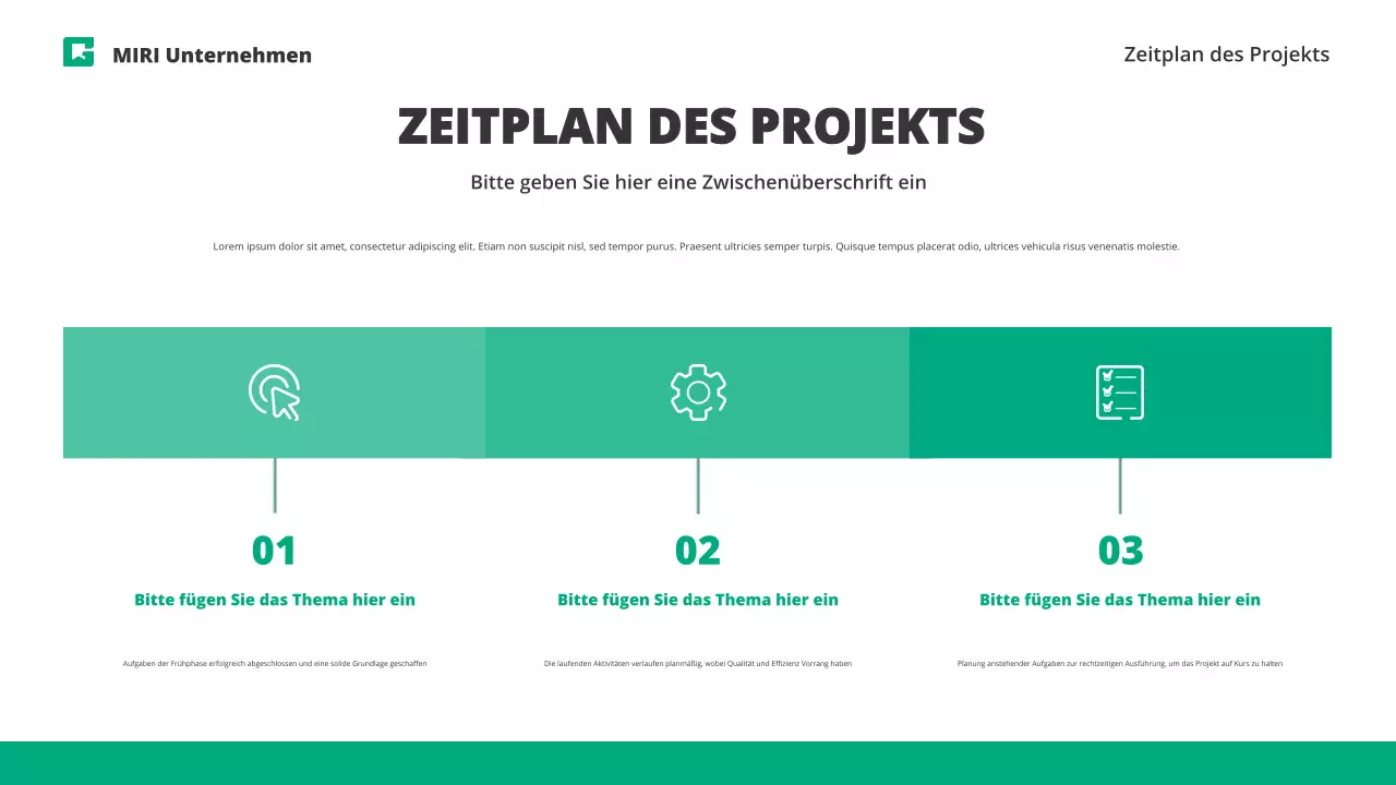 grüner moderner Geschäftsbericht