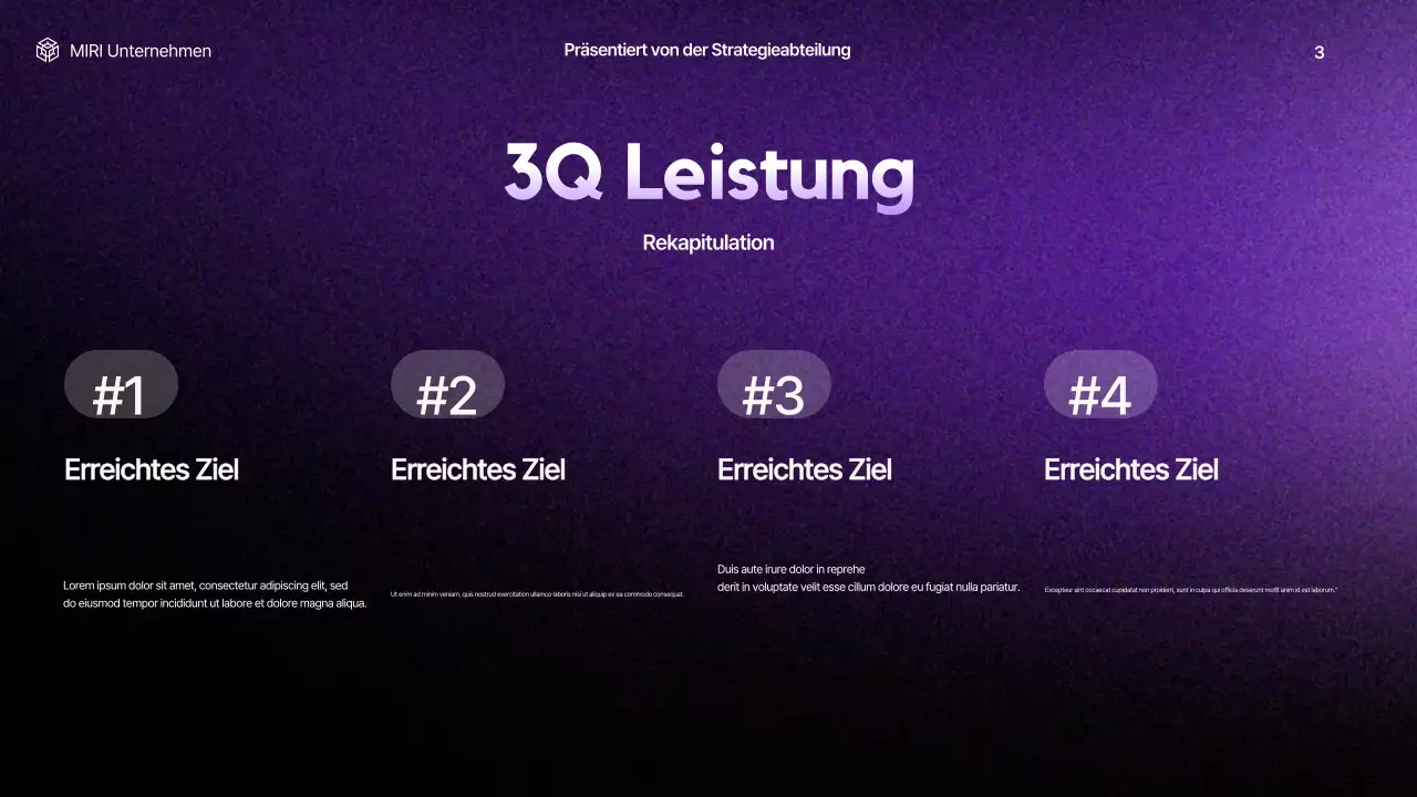 lila moderner Geschäftsbericht