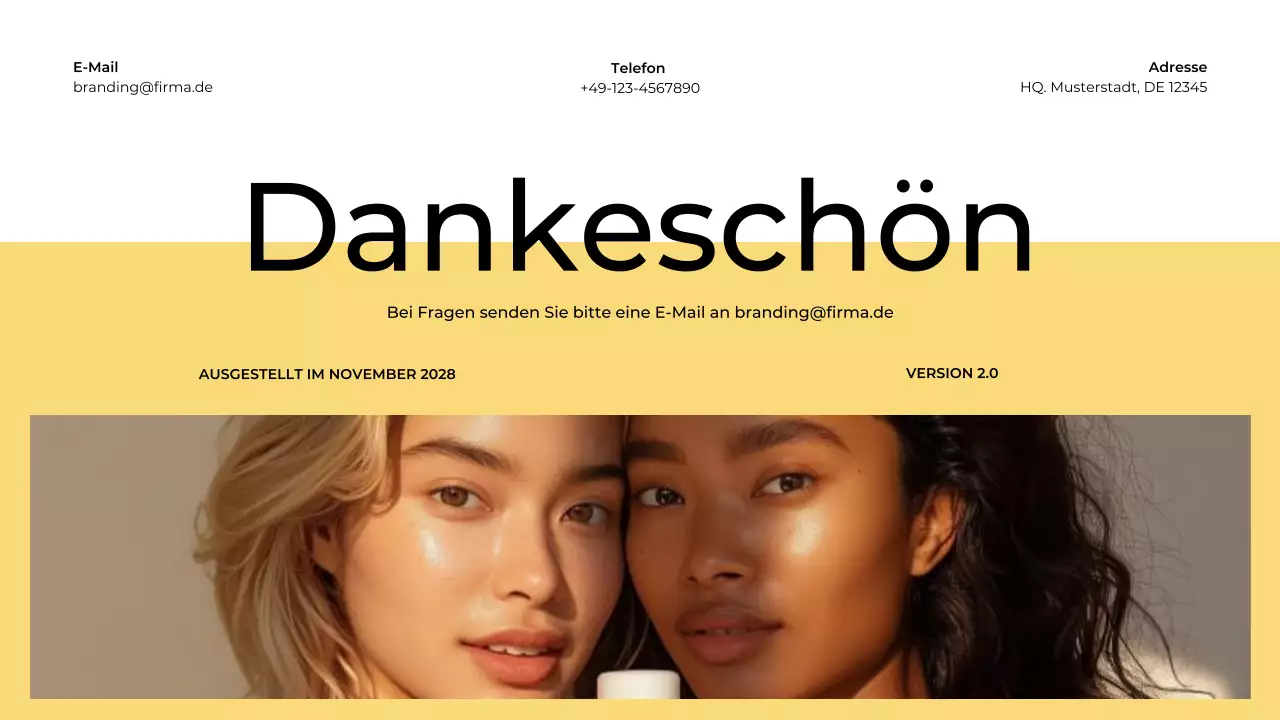 gelber moderner Markenleitfaden