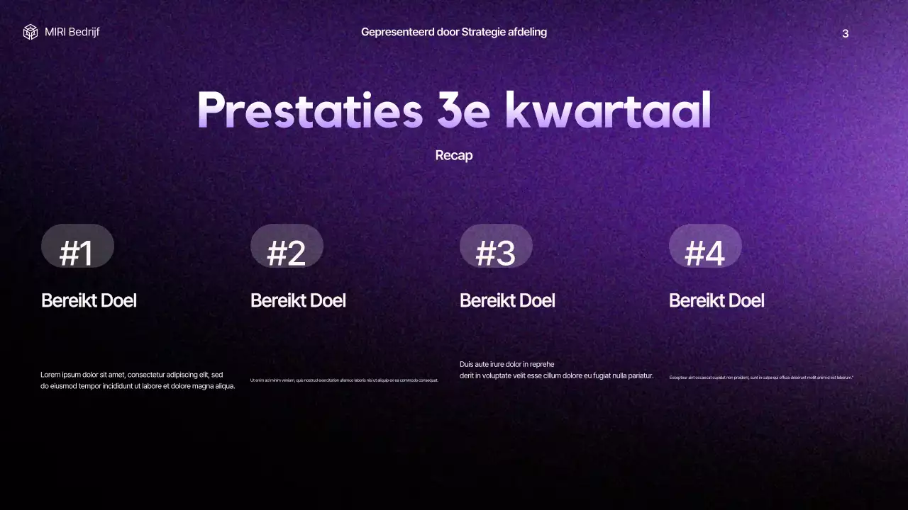 paars modern bedrijfsrapport