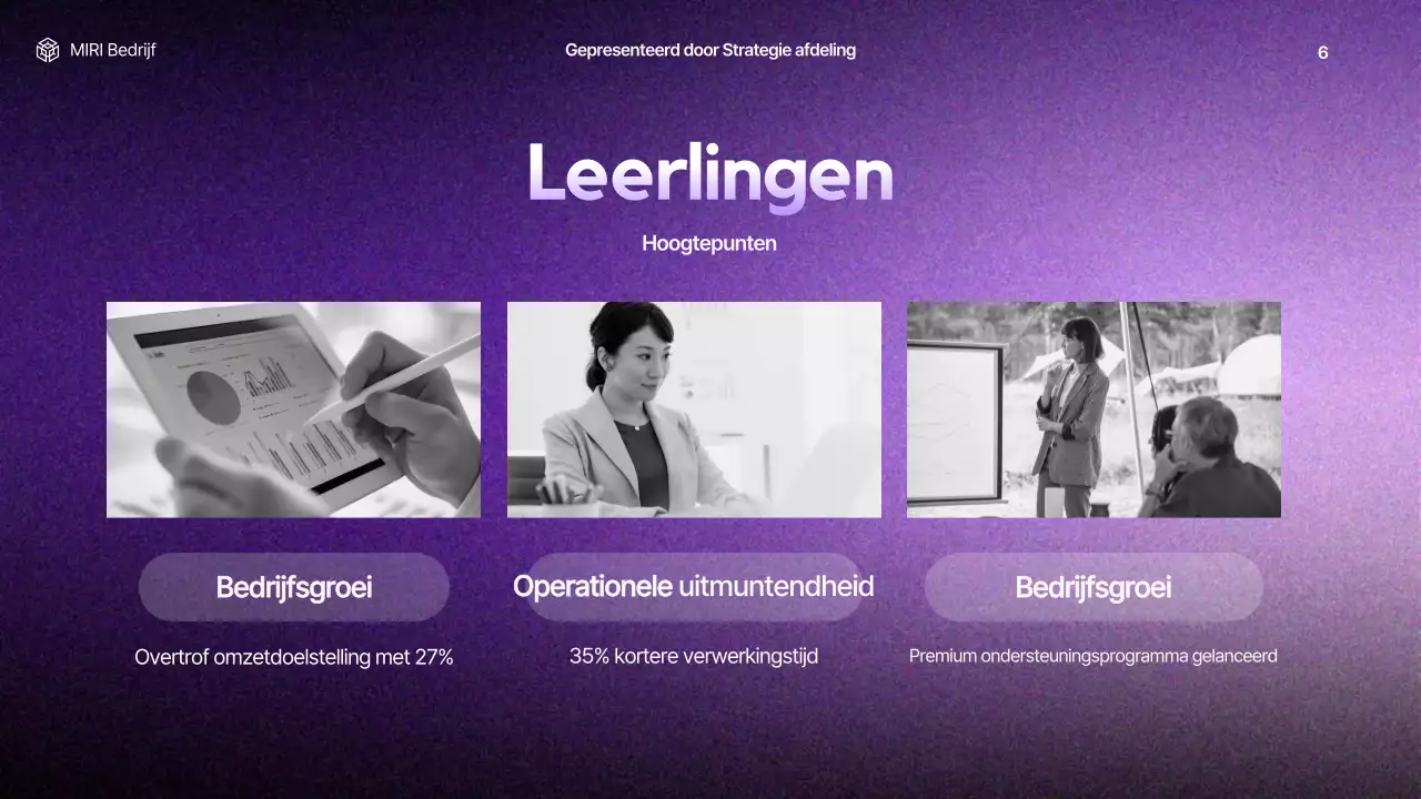 paars modern bedrijfsrapport