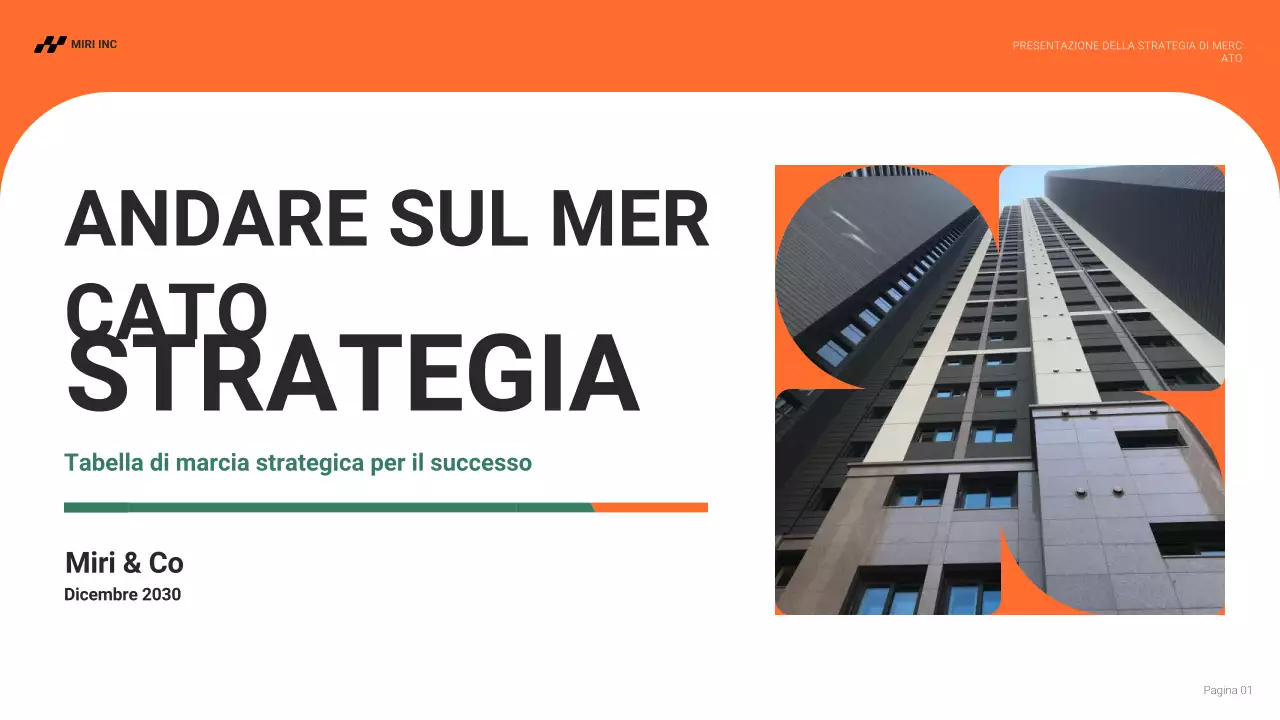 piano aziendale moderno arancione