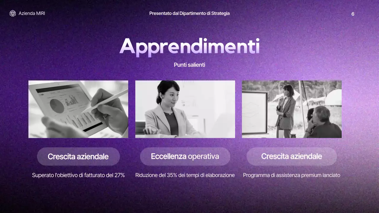 relazione aziendale moderna viola