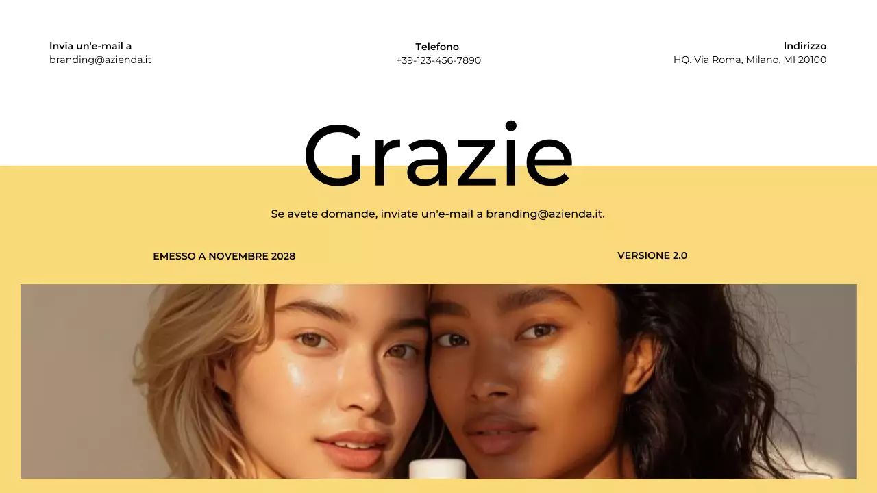 linea guida del marchio giallo moderno