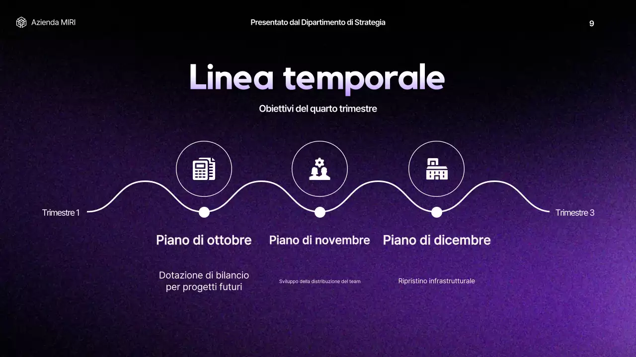 relazione aziendale moderna viola