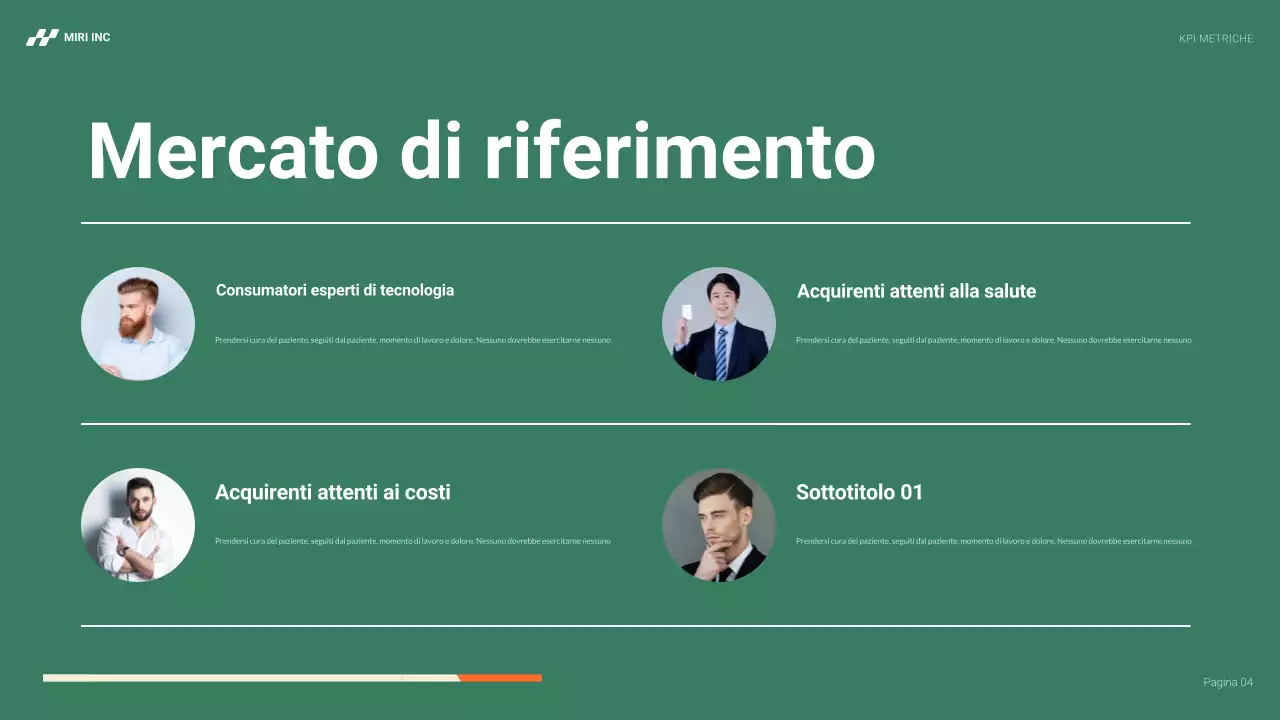 piano aziendale moderno arancione