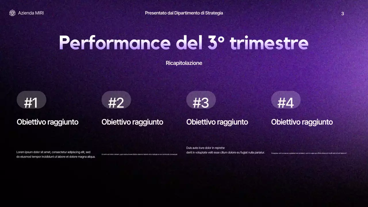 relazione aziendale moderna viola