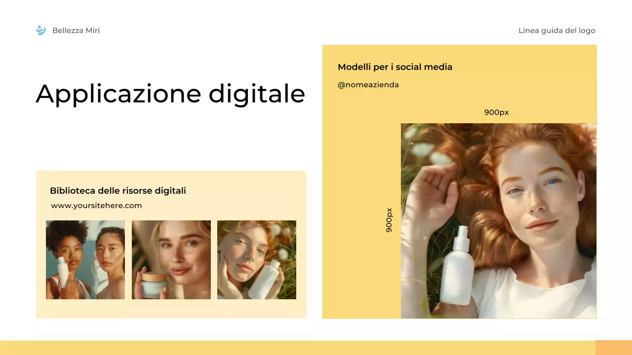 linea guida del marchio giallo moderno