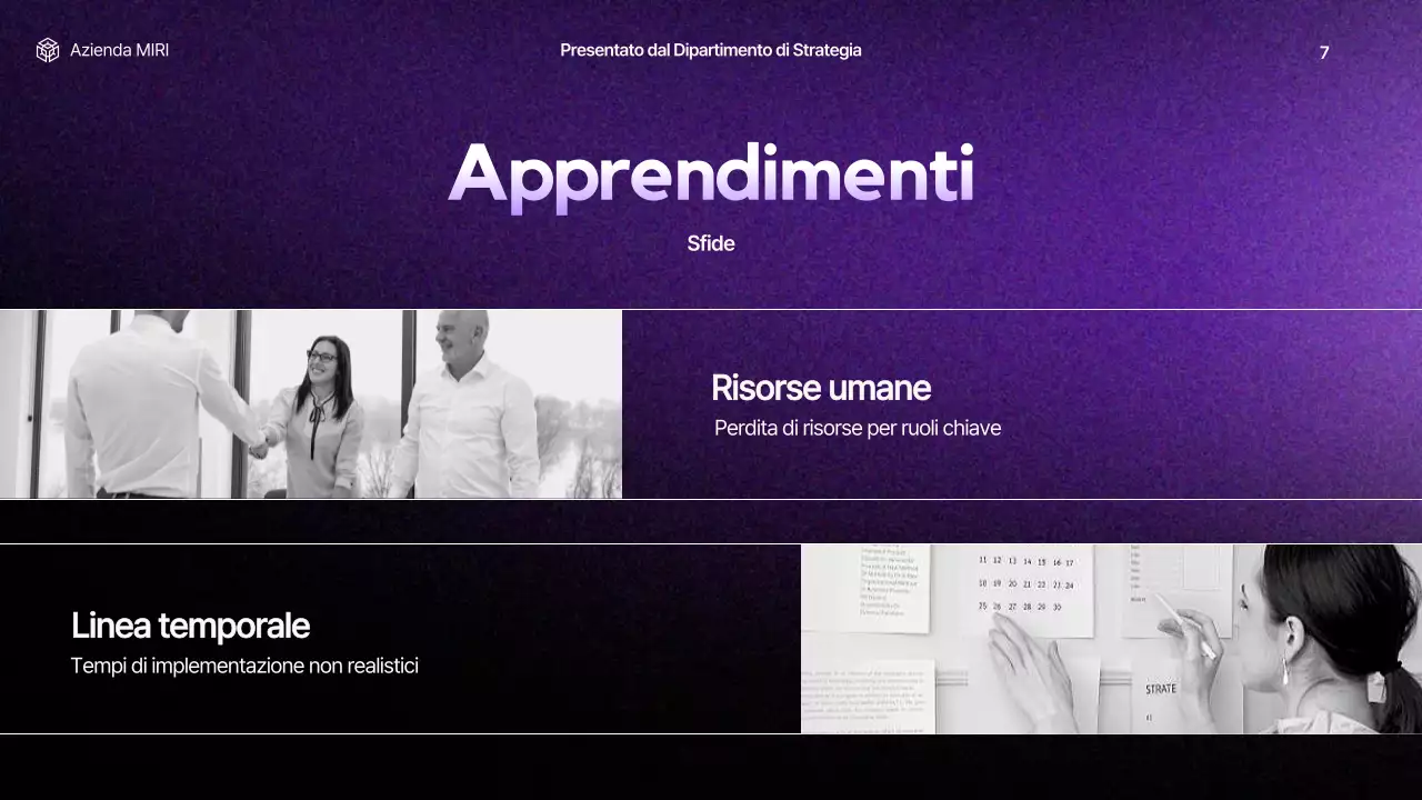 relazione aziendale moderna viola