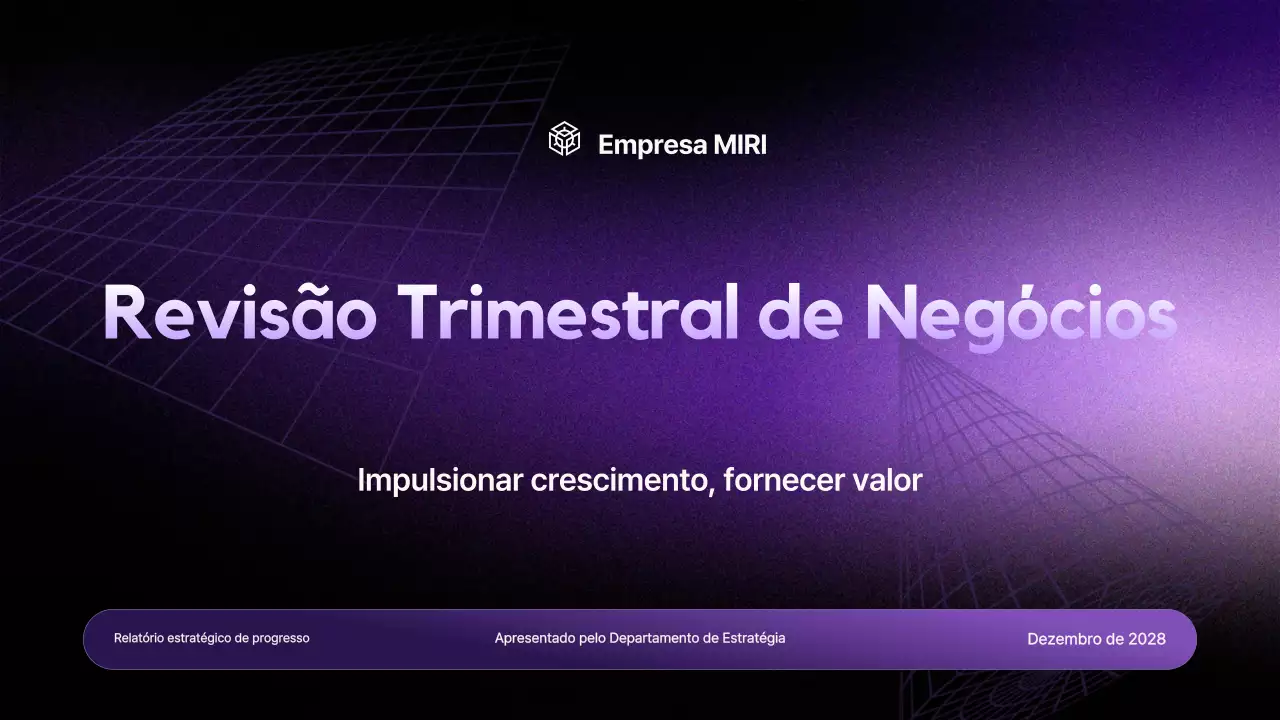 relatório de negócios moderno purple