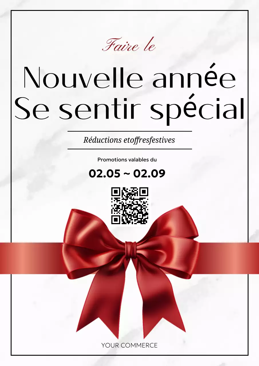 promotion des fêtes de fin d'année par l'élégance rouge