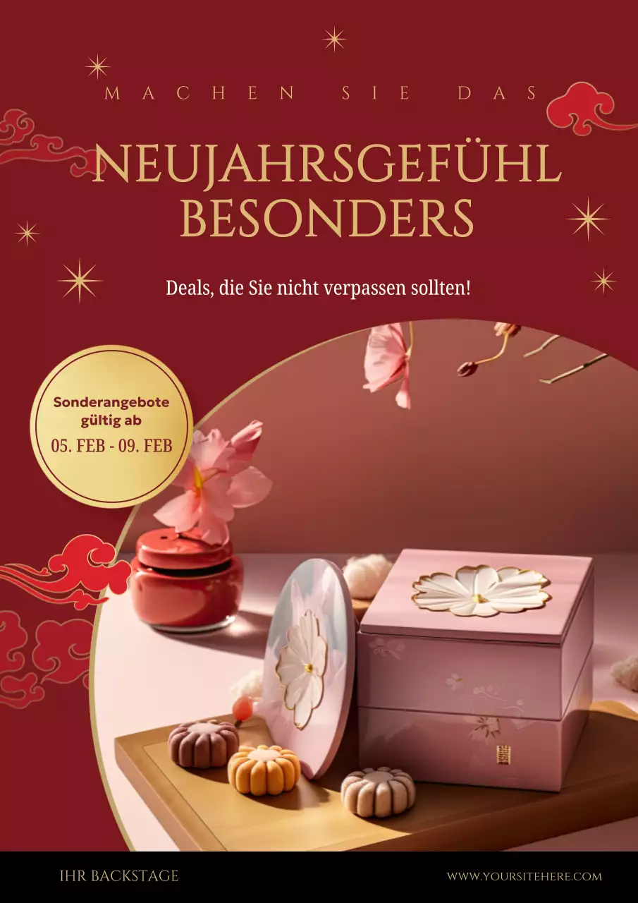 rot elegant Bäckerei Förderung