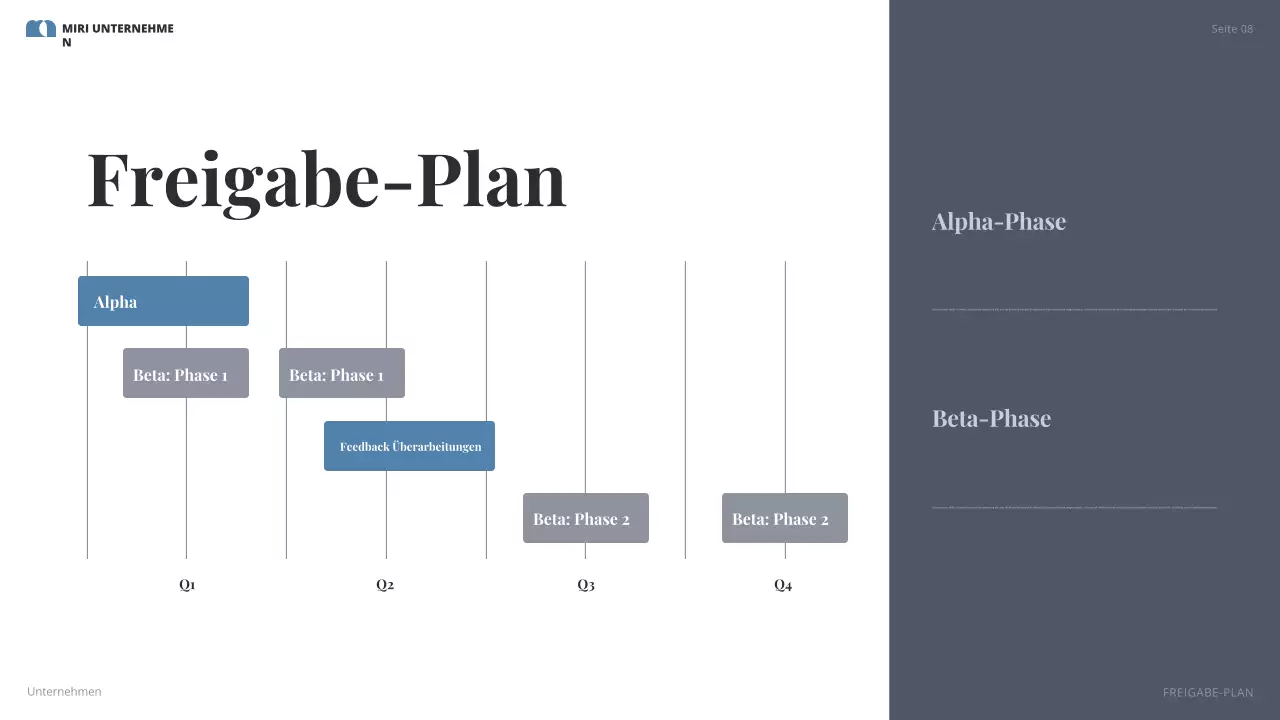 grauer moderner Businessplan