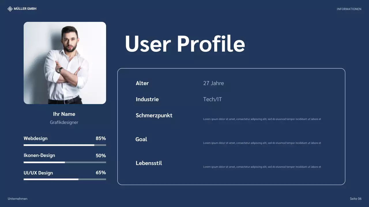 blue modern strategy Präsentation