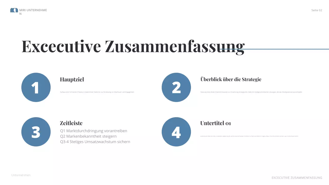 grauer moderner Businessplan