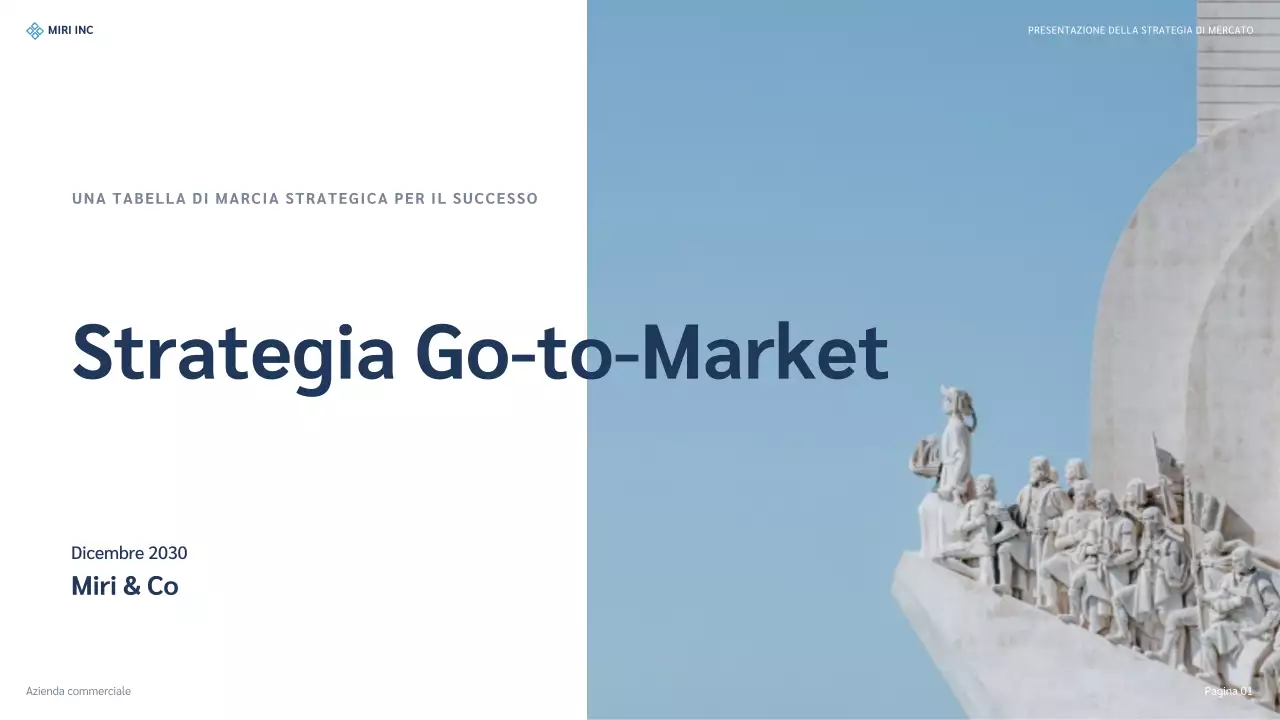 presentazione della strategia moderna blu