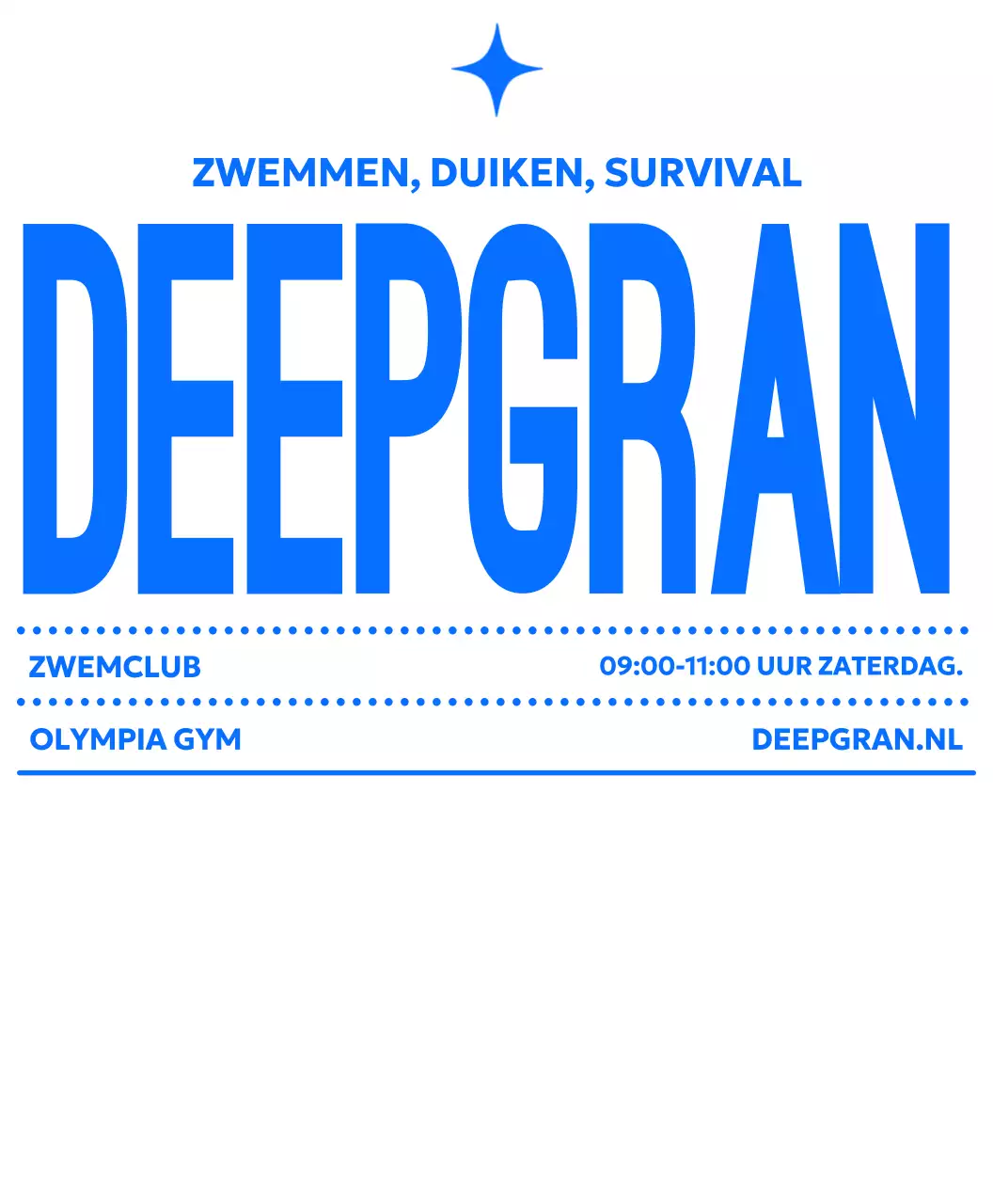 Eenvoudige zwemwervingspromotie in blauw