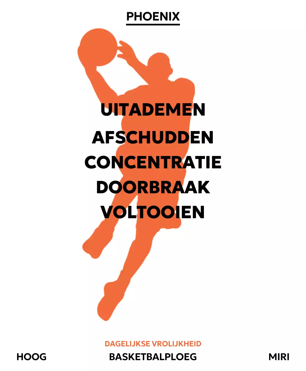 Promoot minimalistische workouts met het silhouet van een basketbalspeler