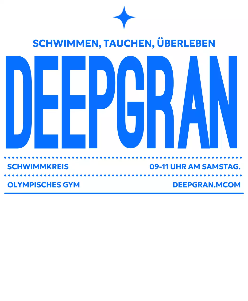 Einfache schwimmende Personalwerbung in Blau