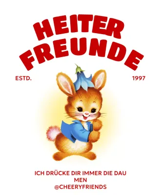 Rote Vintage-Charakter-Waren