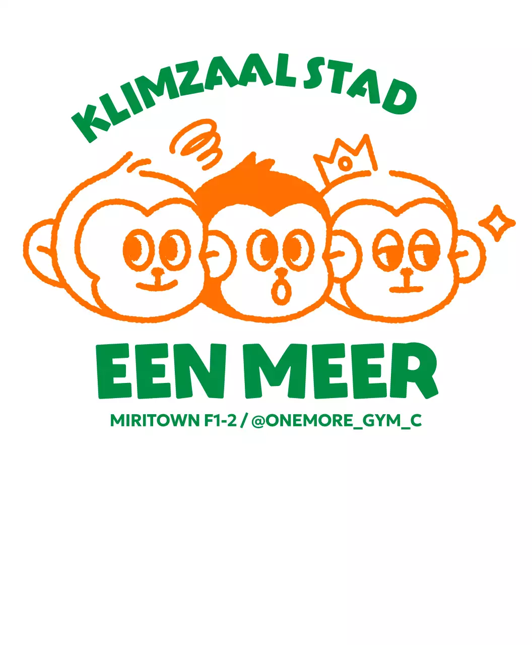 Promoot kitscherige workouts met apenillustraties