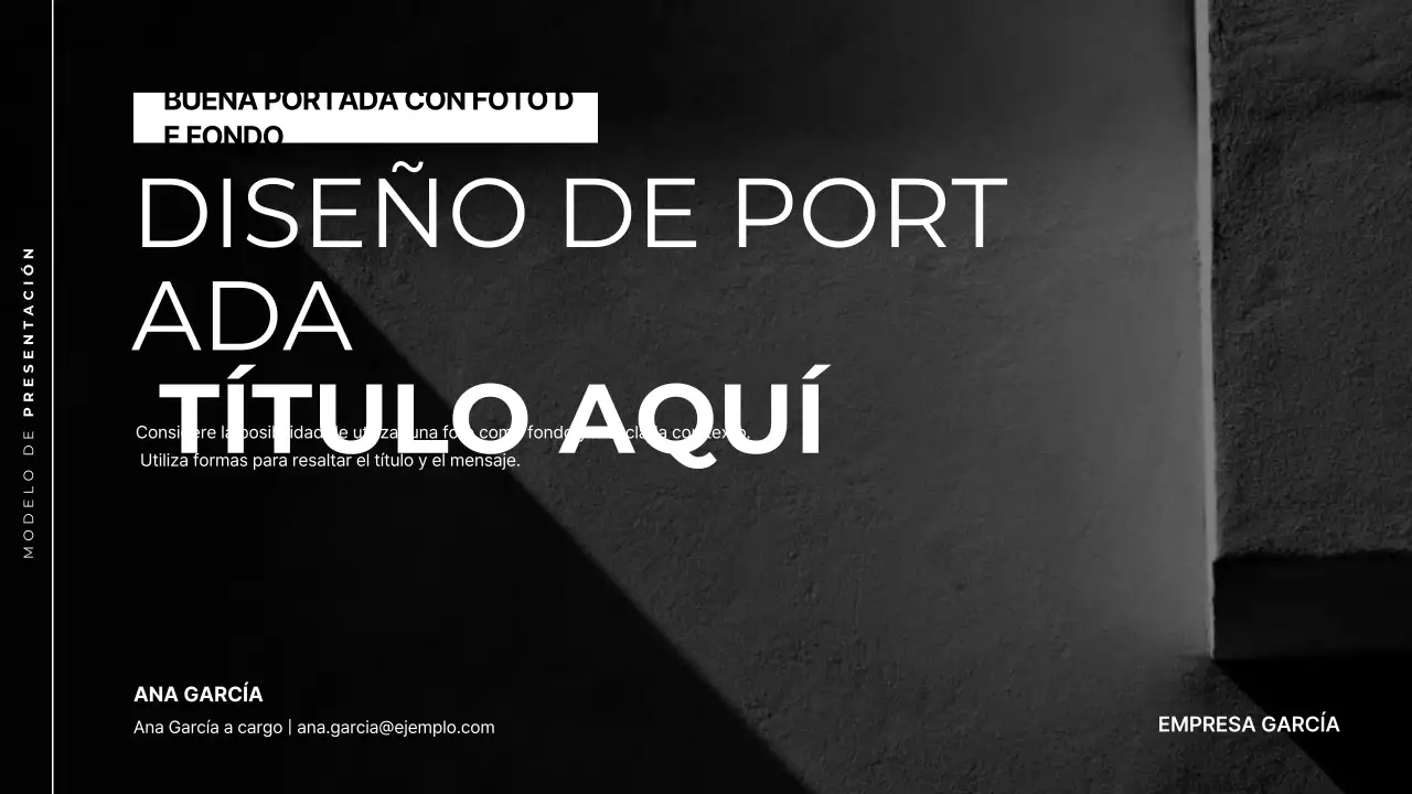 Anuncio negro de diseño moderno