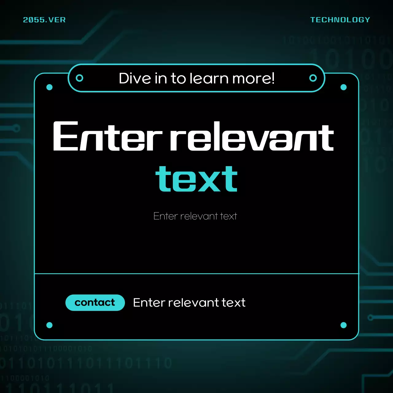 Promoção de ações Blue Cyber ​​Ai Instagram Carousel