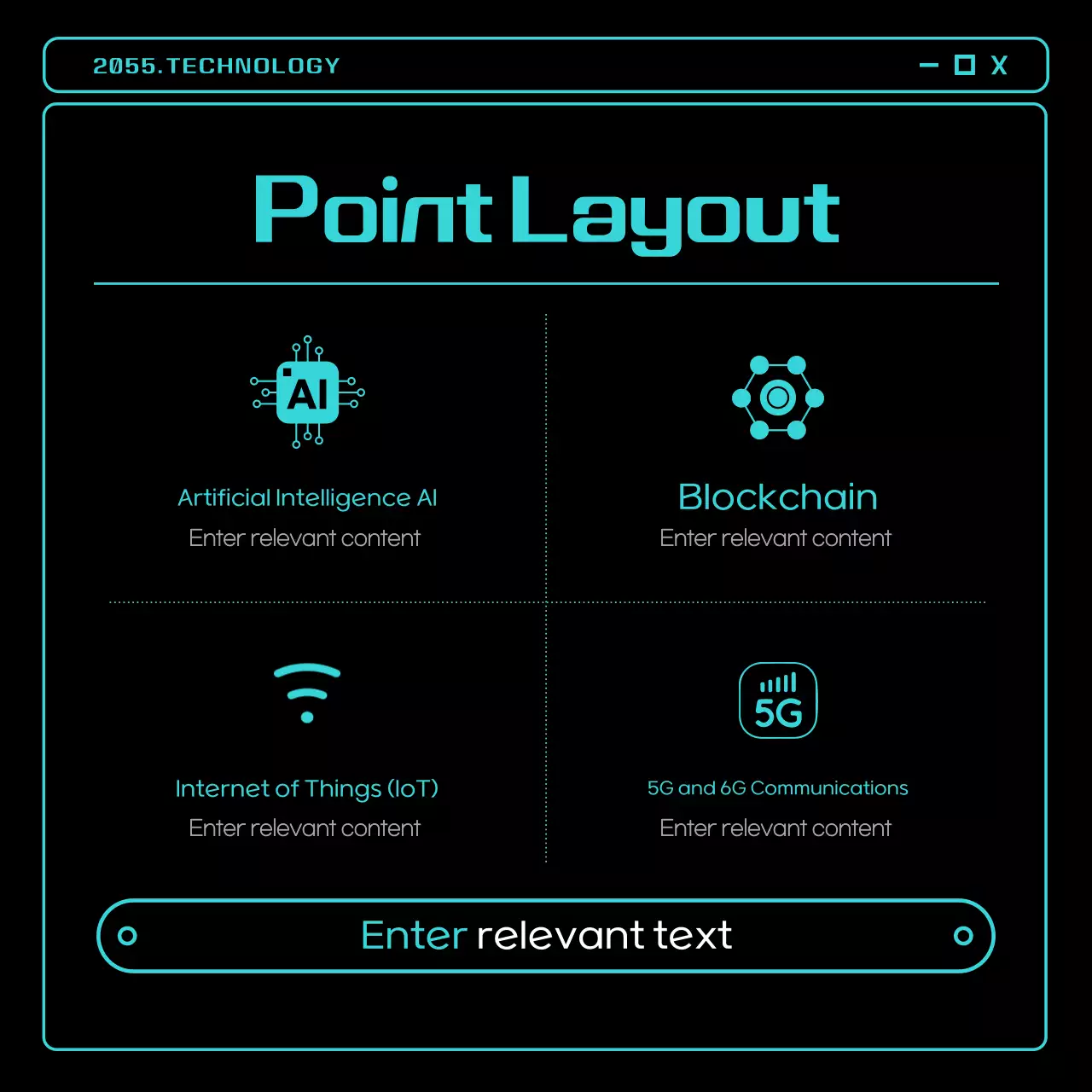 Promoção de ações Blue Cyber ​​Ai Instagram Carousel