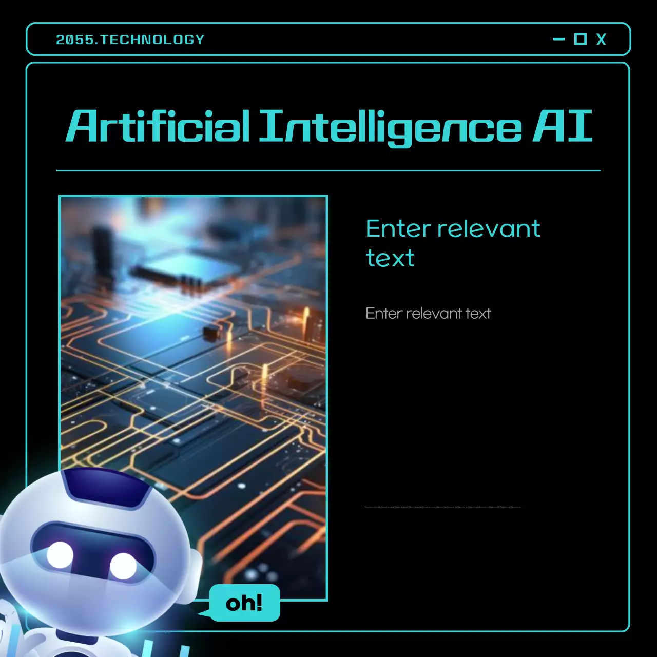 Promoção de ações Blue Cyber ​​Ai Instagram Carousel