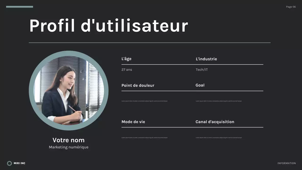 plan d'affaires moderne noir