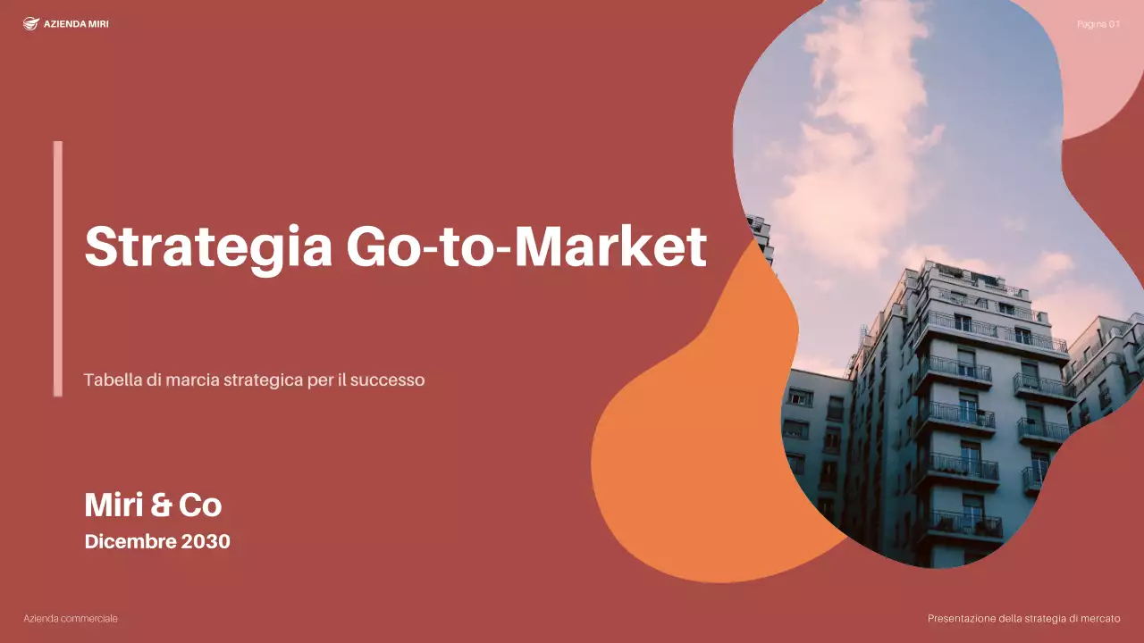 piano aziendale moderno arancione