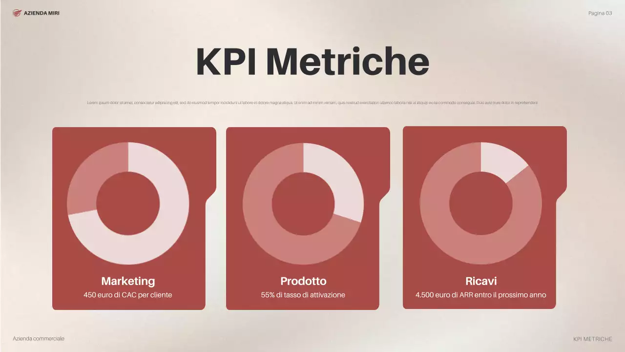 piano aziendale moderno arancione