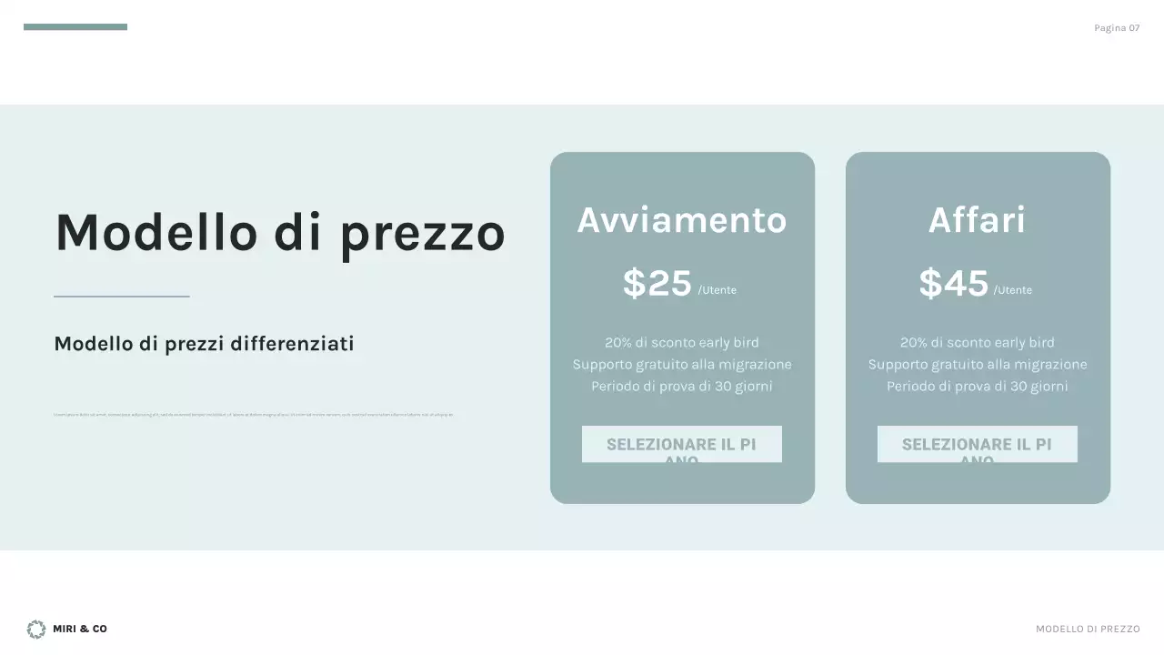 piano aziendale nero moderno