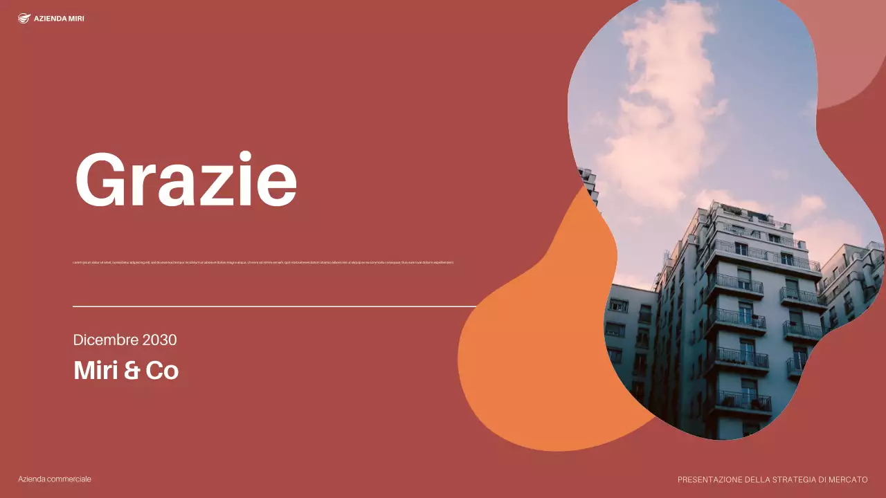 piano aziendale moderno arancione