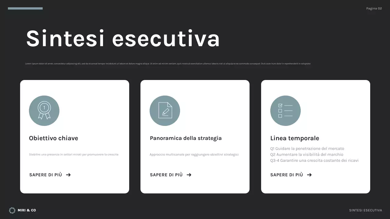 piano aziendale nero moderno