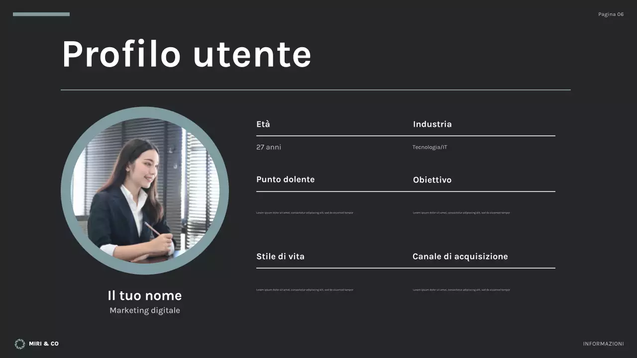 piano aziendale nero moderno