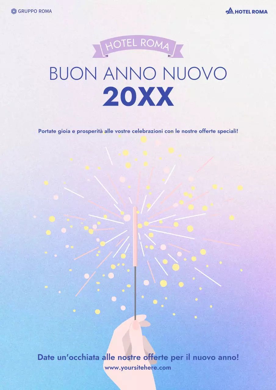 annuncio natalizio moderno viola