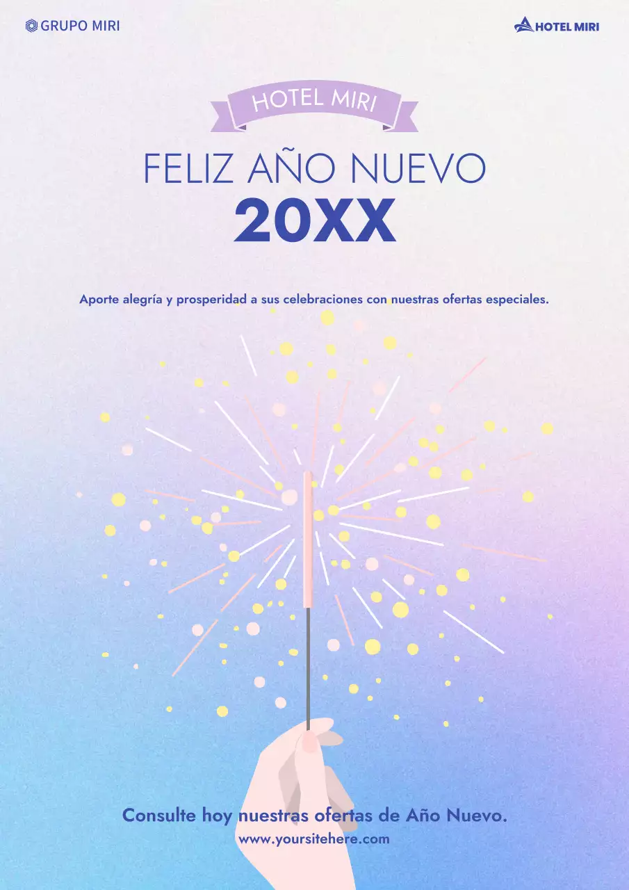 anuncio festivo moderno morado