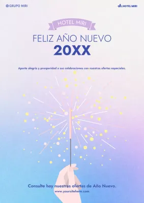 anuncio festivo moderno morado