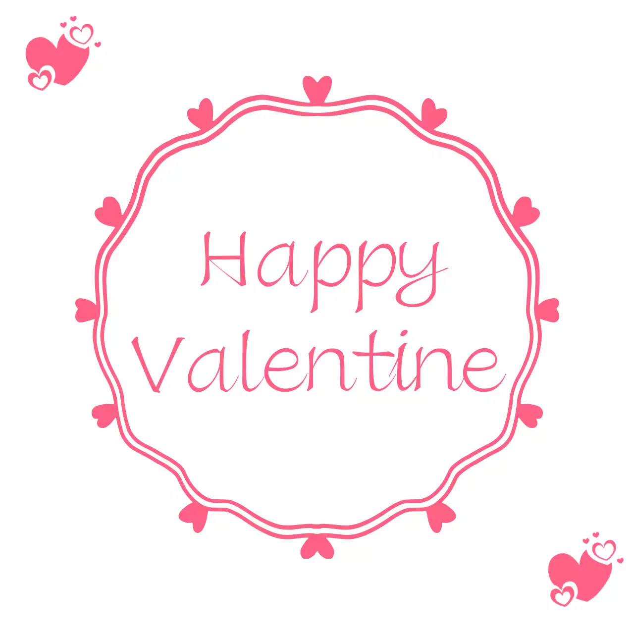 핑크 아기자기한 발렌타인데이 기념