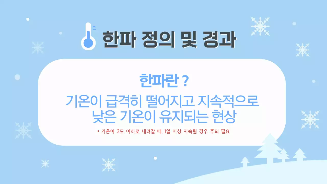 하늘색 심플 겨울 안전 안내
