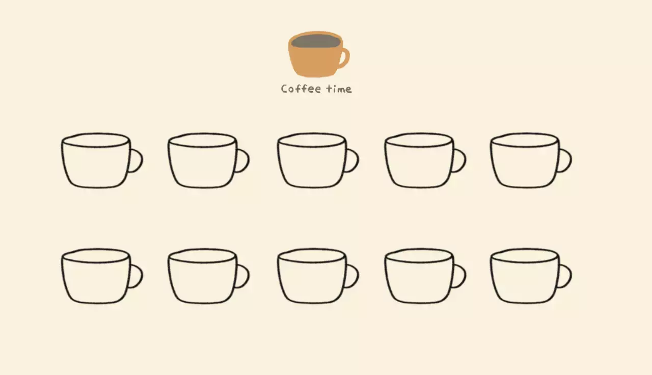 베이지 미니멀 카페 홍보